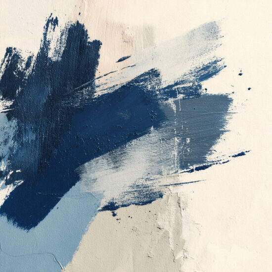 Abstract navy brushstroke