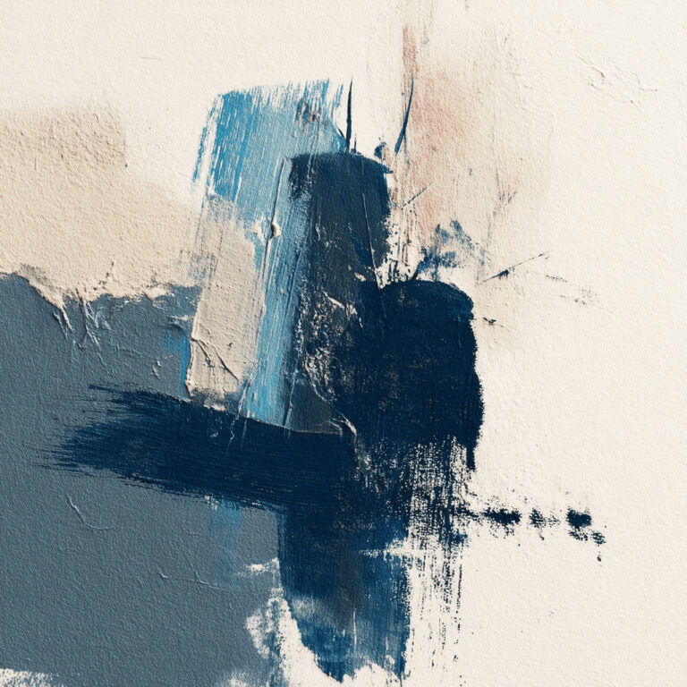 Abstract navy brushstroke