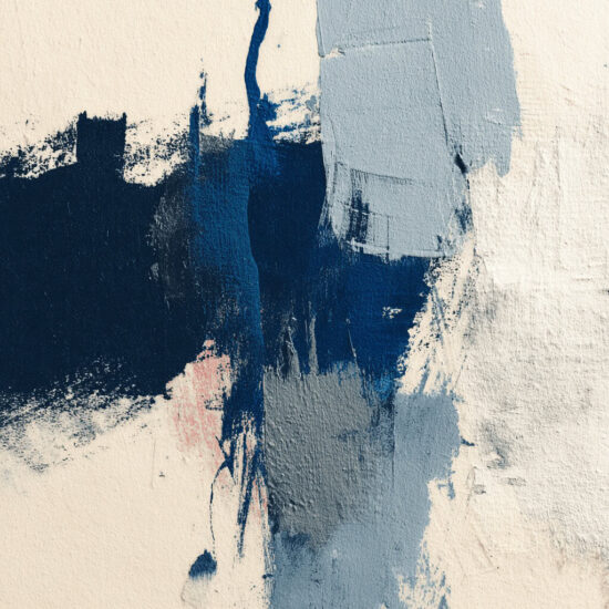 Abstract navy brushstroke