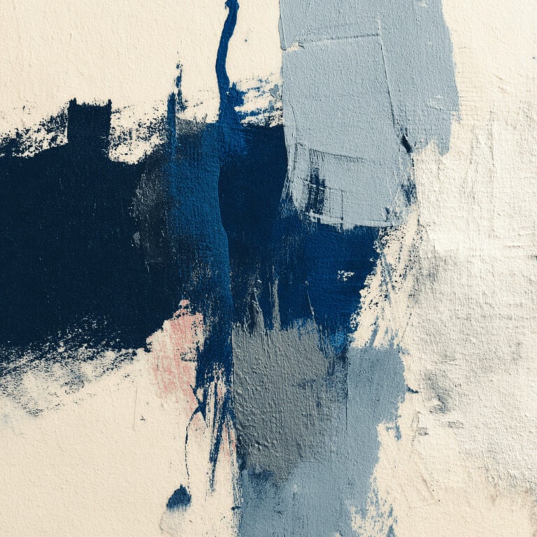 Abstract navy brushstroke