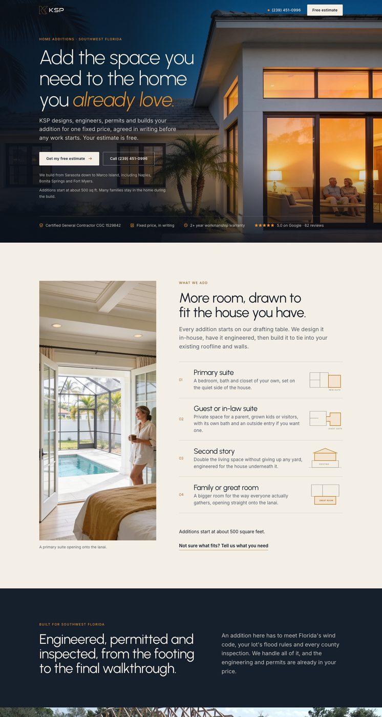 KSP Home Solutions website